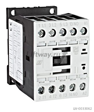Контактор AC3 4 кВт/400 В, 1 Н.О.,катушка 230 VAC
