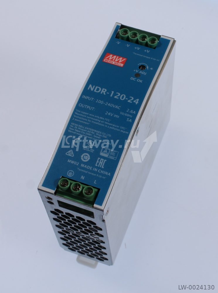 Блок питания лифта Wittur, модель NDR-120-24 (аналог PRO ECO 120W 24V 5A)
