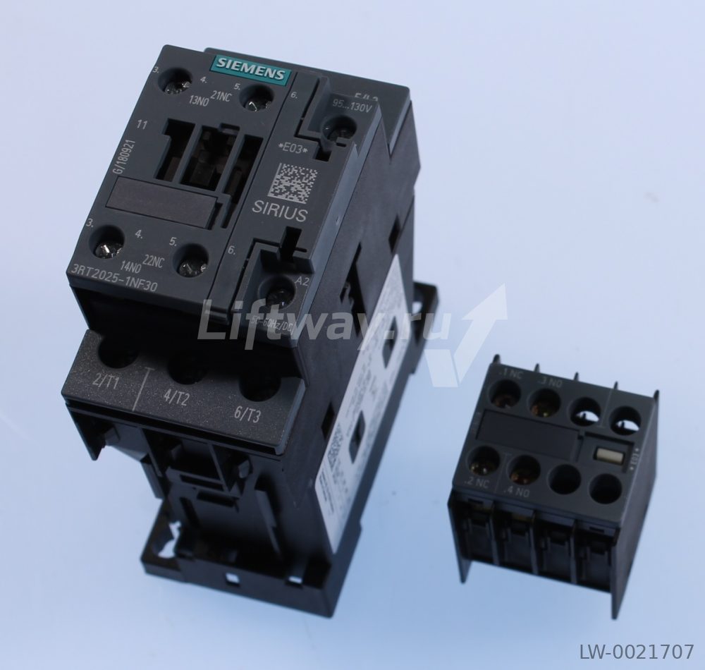 Контактор 3P 7,5kWt AC3, 95...130VAC/DC 1НО+1НЗ с доп. контактом 1НО+1НЗ
