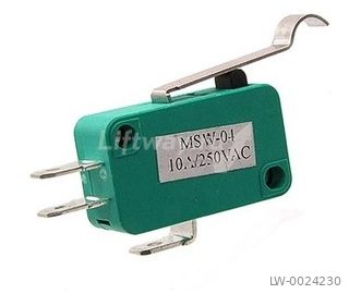 Микропереключатель MSW-04 250В 5А лапка с изгибом