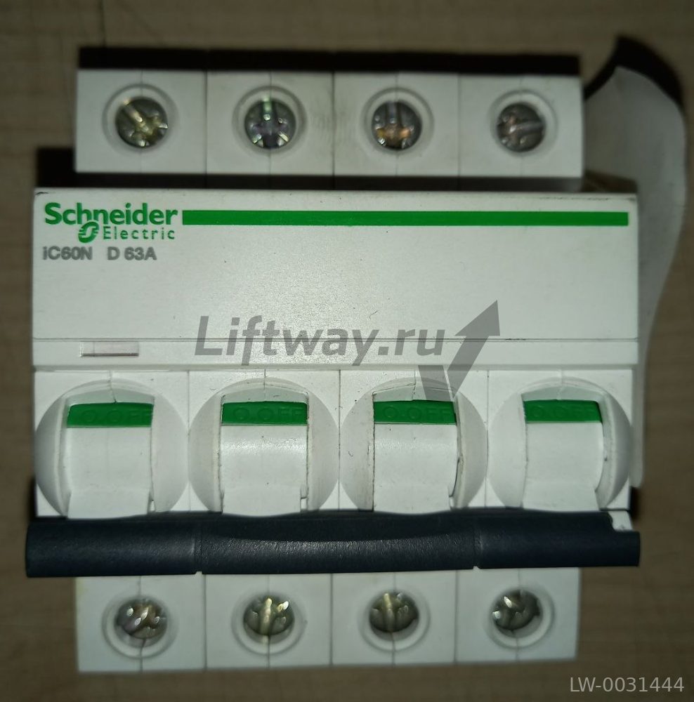Выключатель автоматический iC60N D 63A 4P