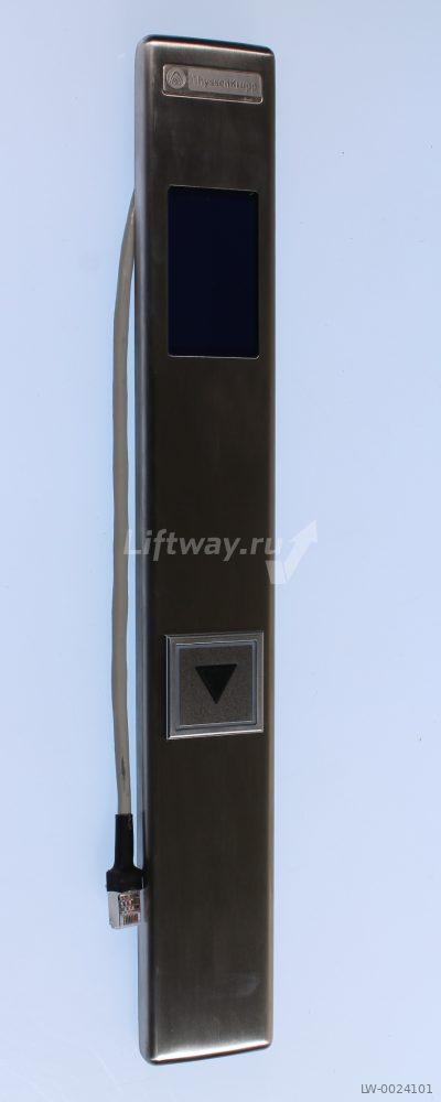 Пост вызывной SLIMLOP с кнопкой ВНИЗ и индикатором, синяя подсветка