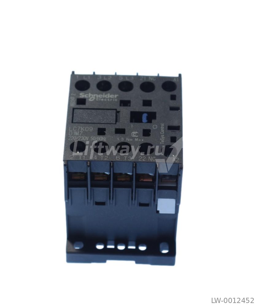 КОНТАКТОР БЕСШУМНЫЙ K 3P, 9 A, НЗ, 220V 50/60 ГЦ, ЗАЖИМ ПОД ВИНТ