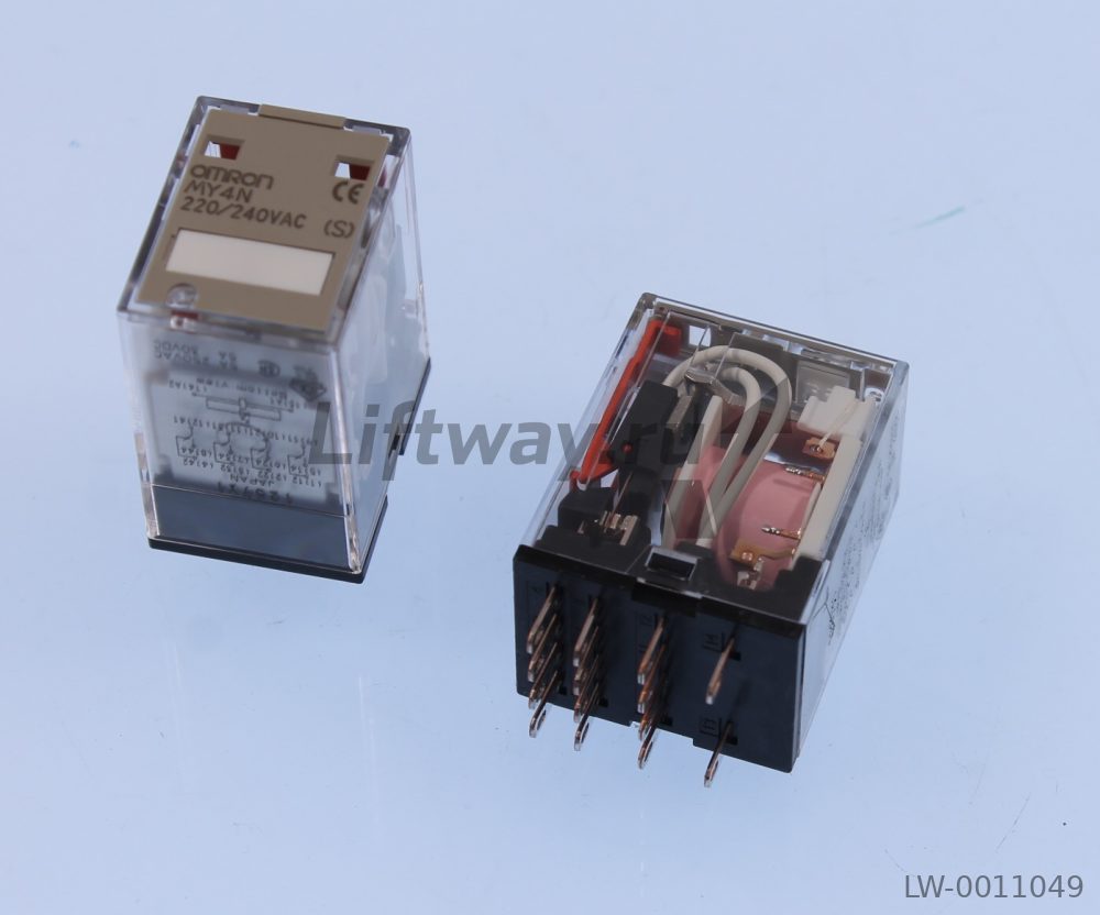 Реле MY4N220240ACS 5А, 4 переключающих контакта, светодиодный индикатор состояния, 220-240В~
