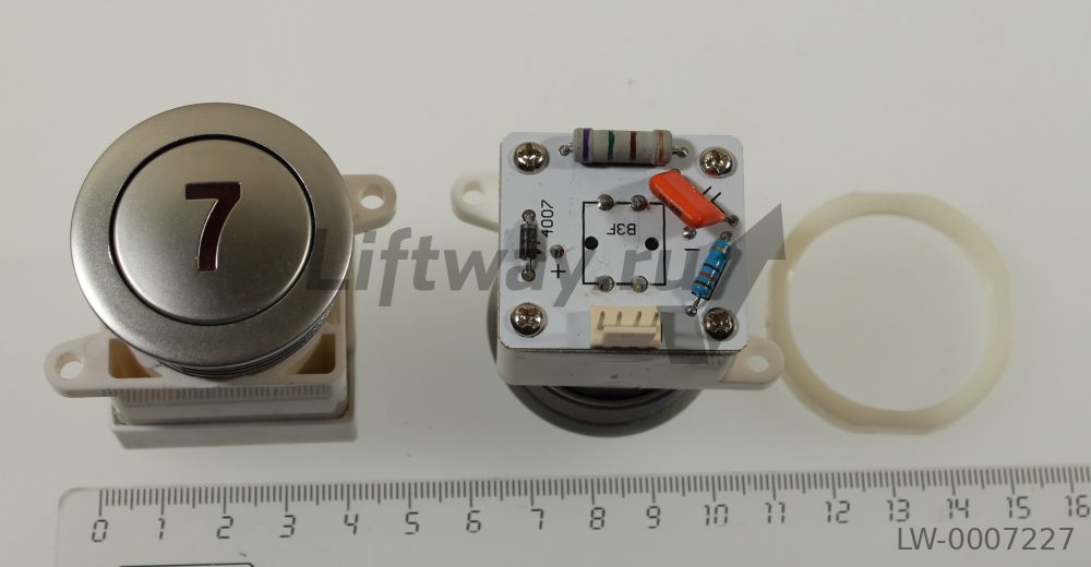 Кнопка круглая "7" Тип 21C SIGMA, LG-OTIS