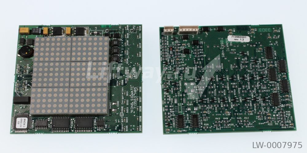 Плата индикации тип SIGDIS G01 красная плодсветка, в кабине Kone rev1.2 SIGMATC