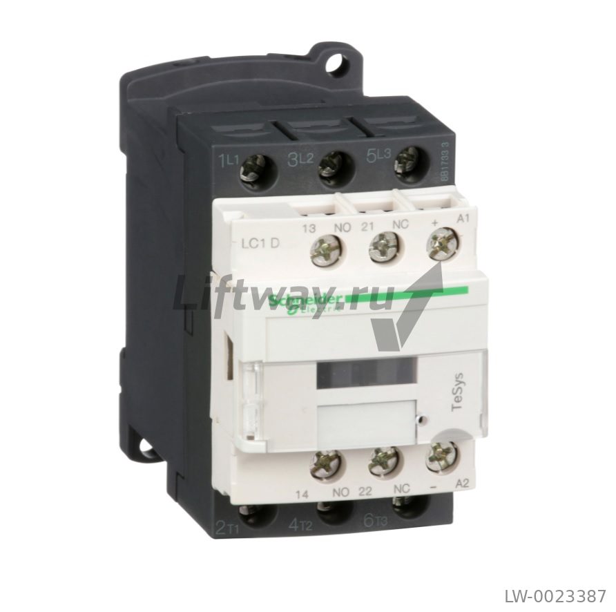 КОНТАКТОР D 3P, 18А,НО+НЗ,110В DС, 2.4Вт,РАСШ. ДИАП., ОГР.ПЕРЕНАПР., ВИНТ