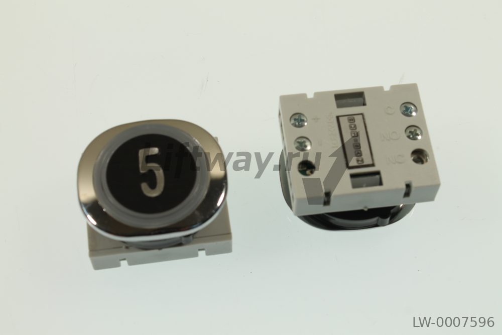 Кнопка приказа "5" черная F6-LENS