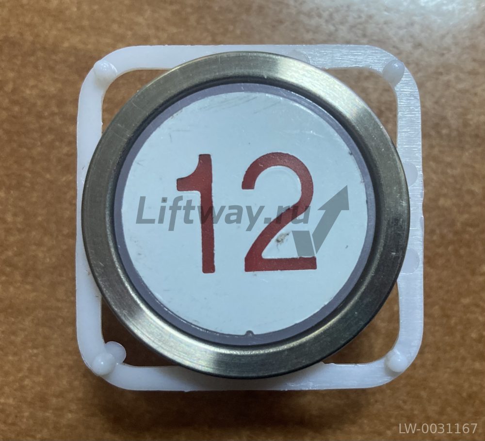 Кнопка приказа "12" тип BA213 круглая лифт BLT
