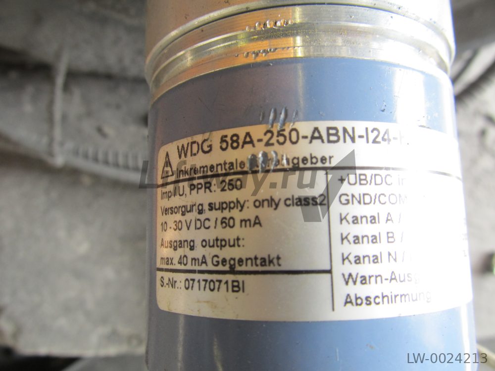 Энкодер инкрементный WDG 58A-250-ABN-I24-K3 без кронштейна и шкива