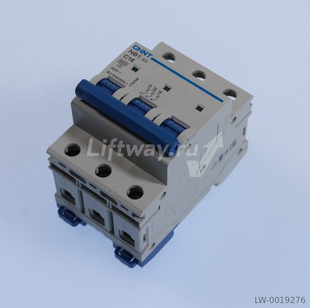 Автоматический выключатель CHINT B1-63 6kA AC 3P 16AC