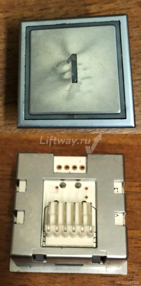 Кнопка вызова "1" Thyssen TK голубая подсветка (разъем 6 pin)