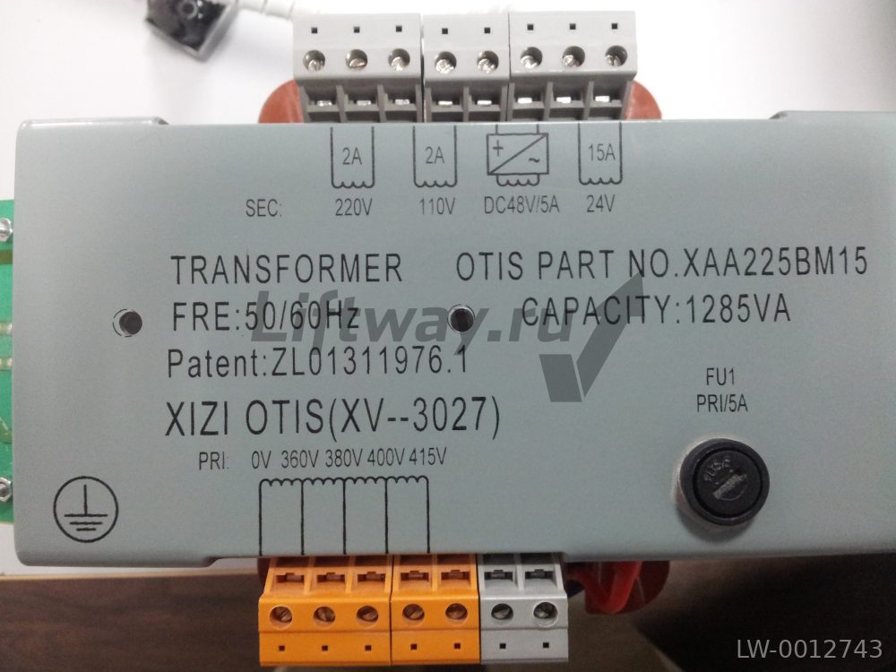 Трансформатор однофазный XIZI Otis ( XV-3027) 380V Выход: 220V, 110V, 48V, 28V, 24V