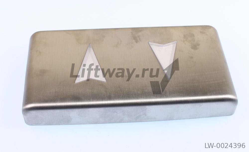 Индикатор этажный SHL горизонтальный шлифованный красные стрелки дизайн O2000 (без платы)