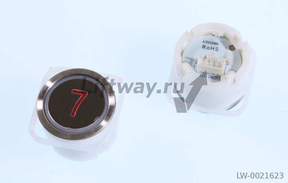 Кнопка приказа " 7" тип BA21G лифт Sigma DSS