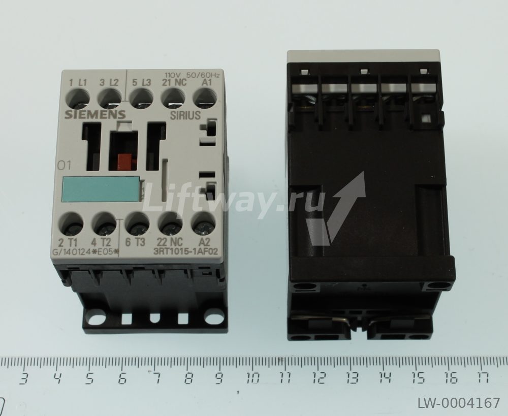 КОНТАКТОР, AC-3, 3 KW/400 V, 1НЗ, AC 110 V, 50 ГЦ, 3-ПОЛЮСА, ТИПОРАЗМЕР S00, ВИНТОВЫЕ ЗАЖИМЫ