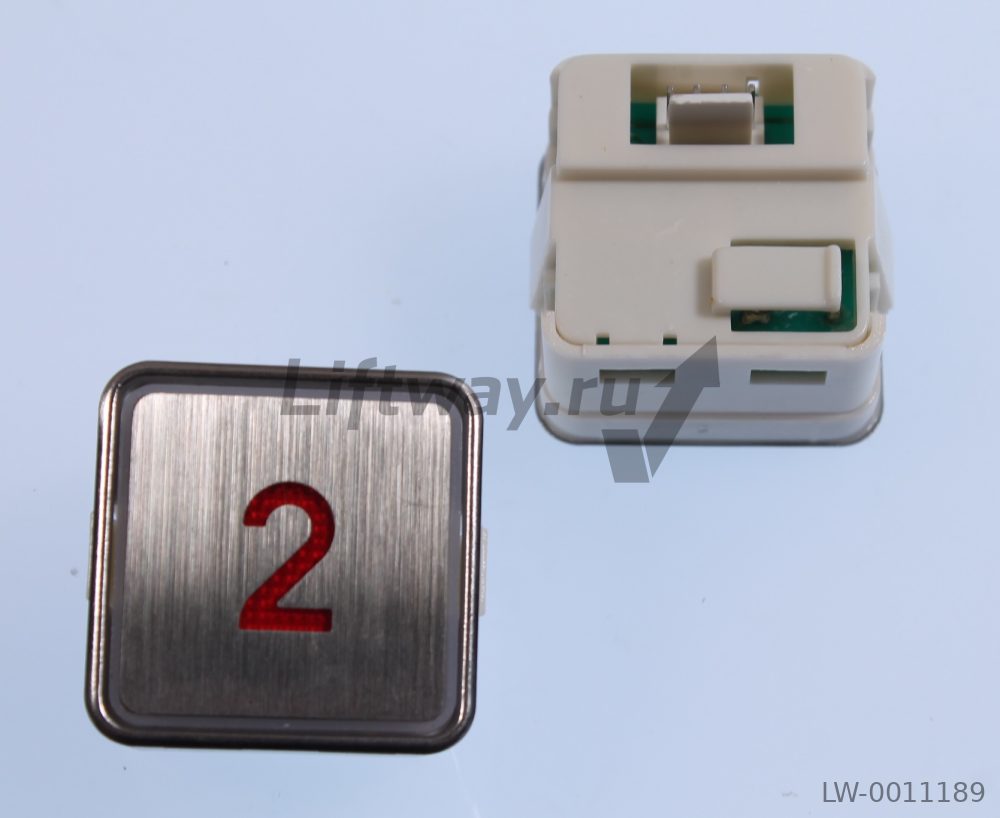 Кнопка приказа "2" красная подсветка PB11R645