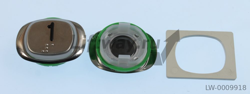 Кнопка 20.10 DM236 этаж "1", с кодом Брайля
