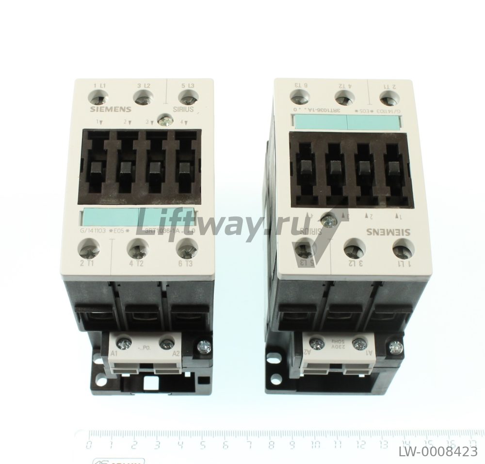 КОНТАКТОР 3P., AC-3, 22 КВТ/ 400 V, НОМ. НАПР. US = 230 V AC, 50 ГЦ, ТИПОРАЗМЕР S, ВИНТОВЫЕ КЛЕММЫ