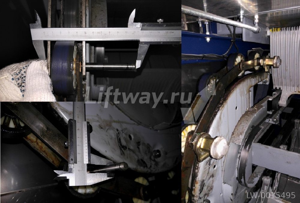Компл. цепи T-135 ПЕРЕХОДНОЕ 1 ступ 3лев/3прав звен рол 75мм, палец d=10 мм L119,7 мм, с подш. в рол