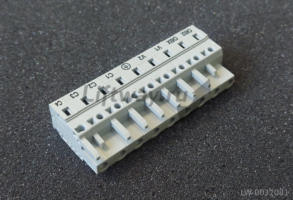 9-контакт. розетка, шаг 7,5 мм, серая 231-209/026-000