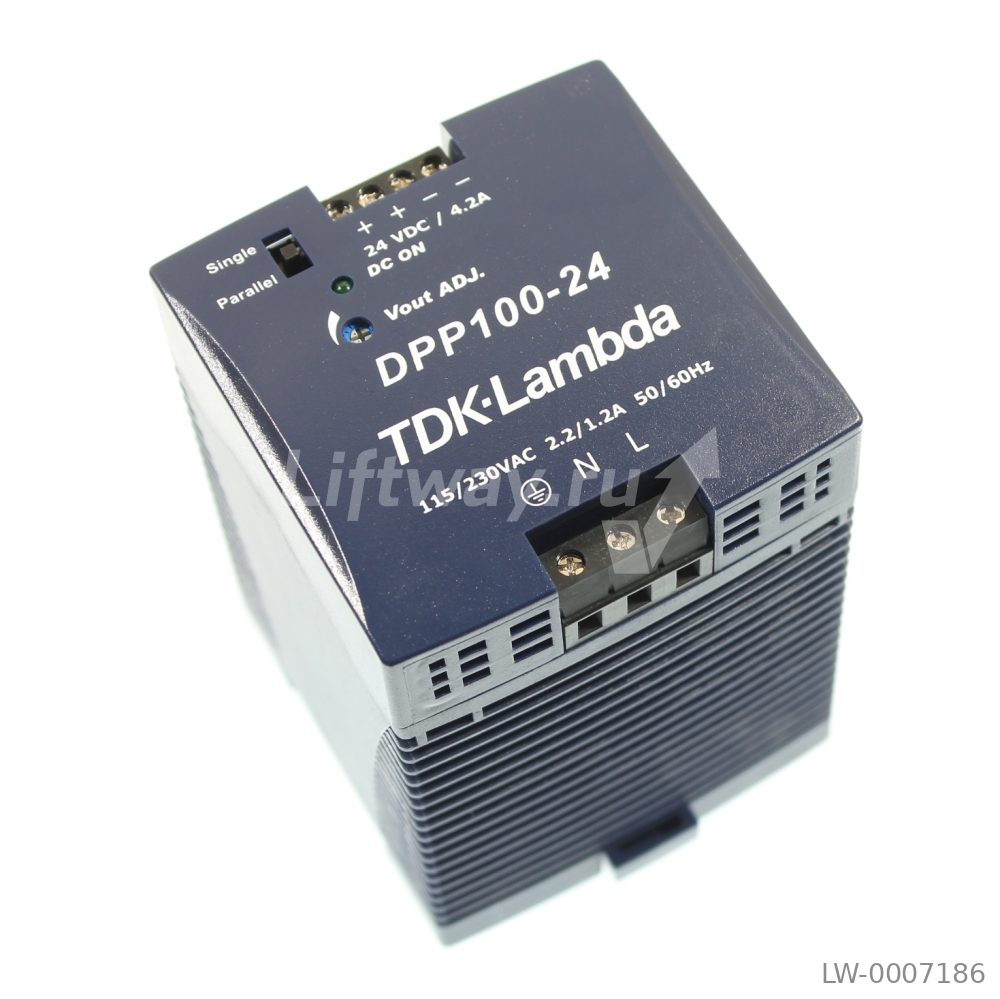 Блок питания 100Вт DPP100-24 Вход 115/230VAC Два Выхода 24VDC/4,2A