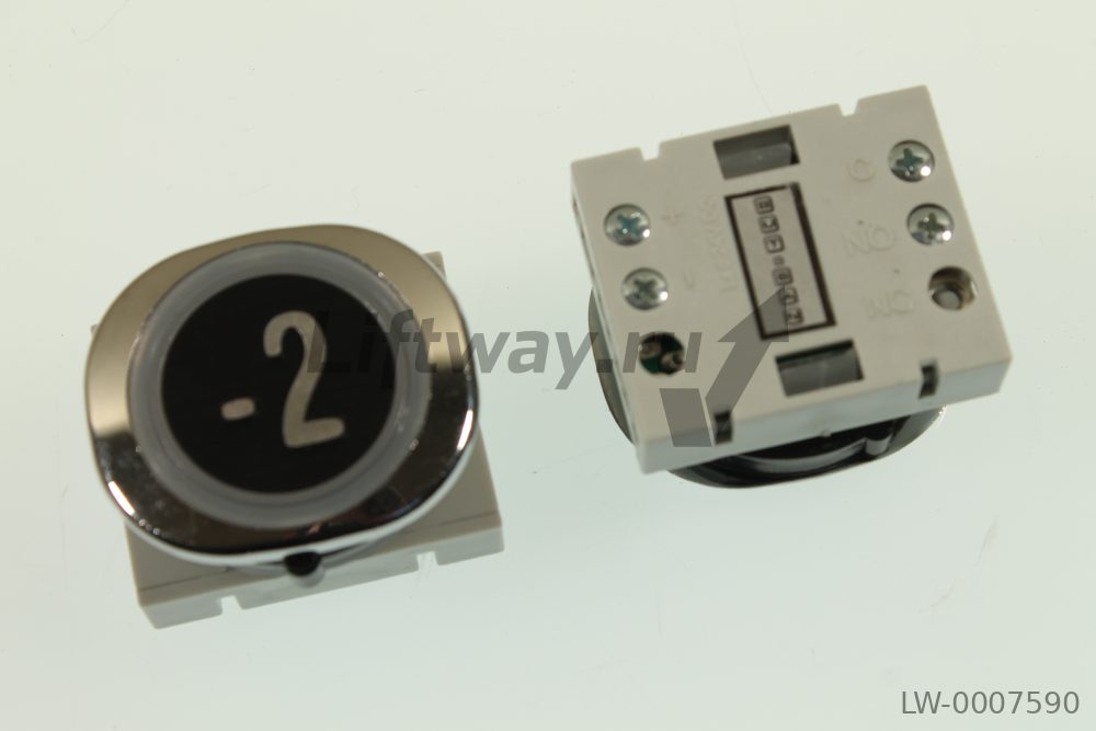 Кнопка приказа "-2" черная F6-LENS
