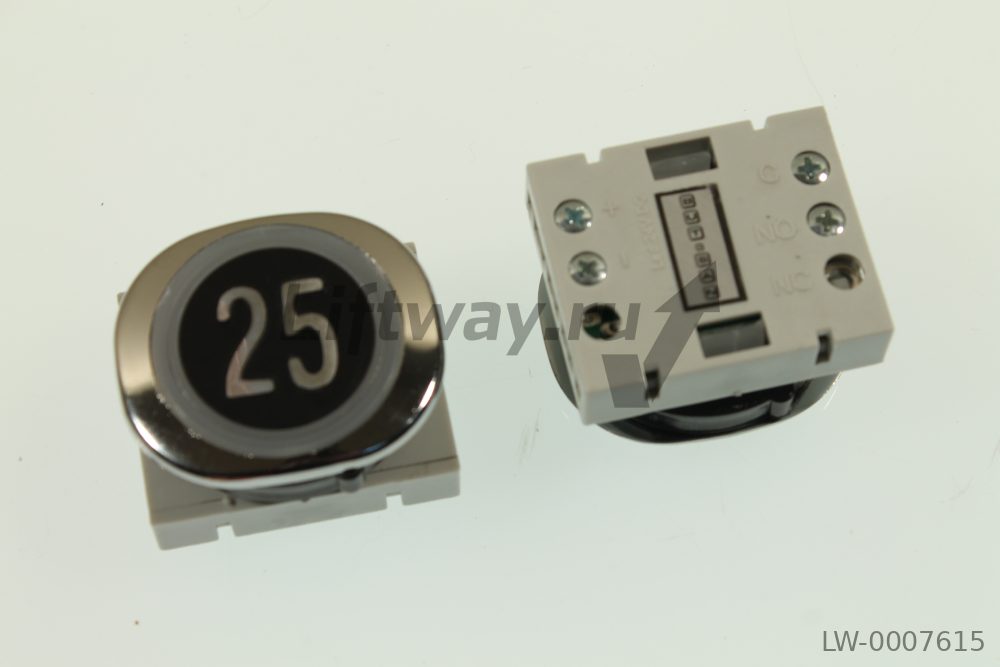 Кнопка приказа "25" черная F6-LENS