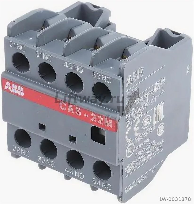 Дополнительный контакт  CA5X-22M (2НО+2НЗ) фронтальный