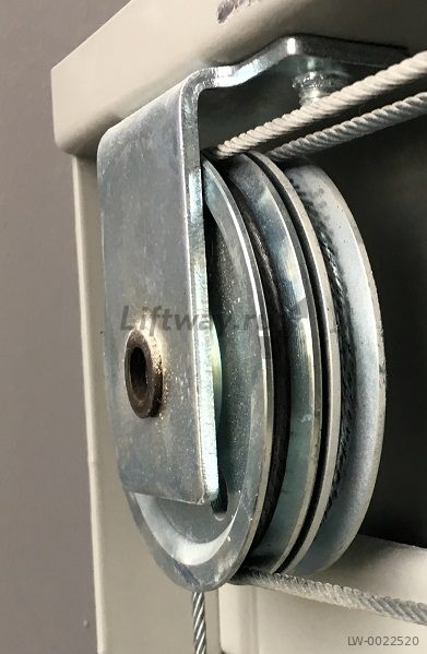 Ролик сдвоенный тросика D=90mm противовеса дверей шахты
