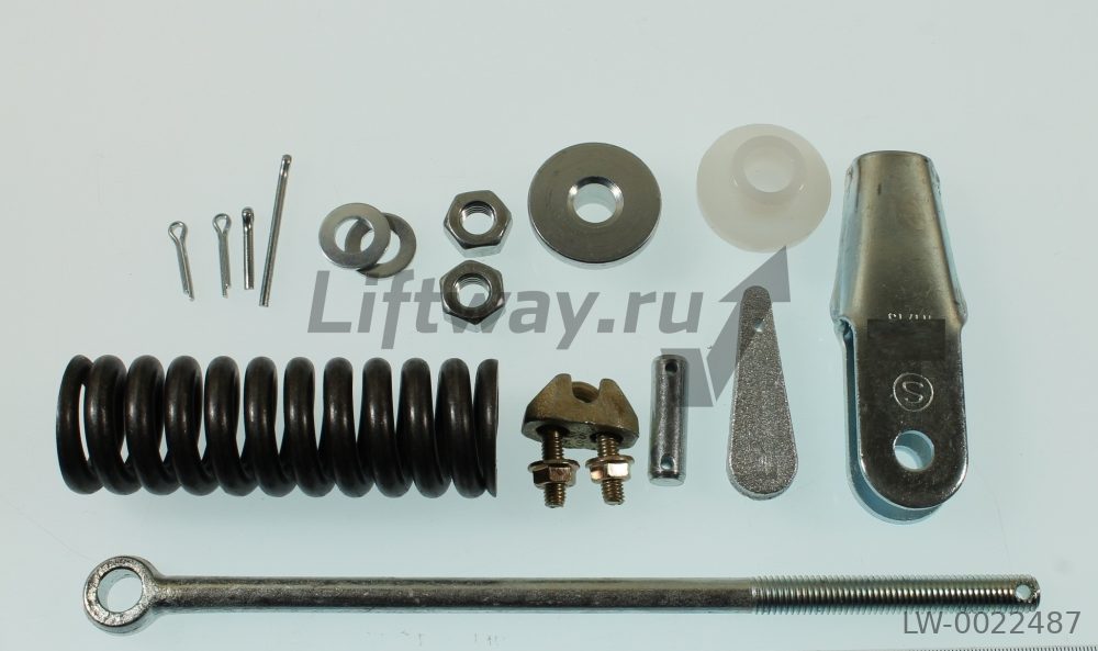 Коуш тягового каната D6-8 мм с несущей пружиной (тип D)