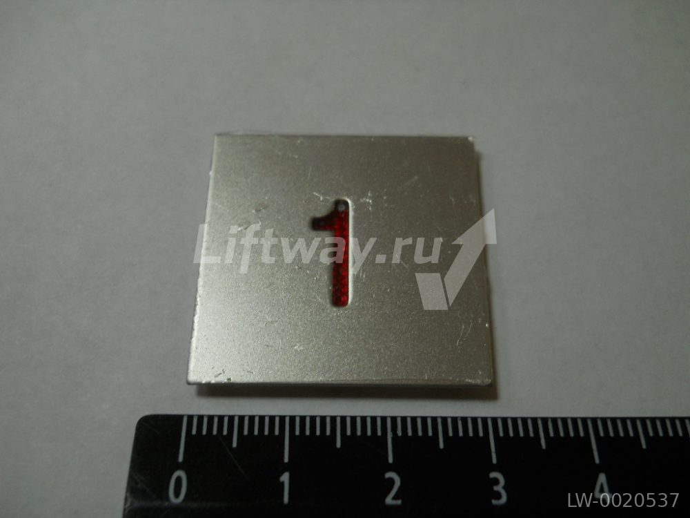 Нажимной элемент "1" кнопки KT40 красный символ (Корейский вариант)