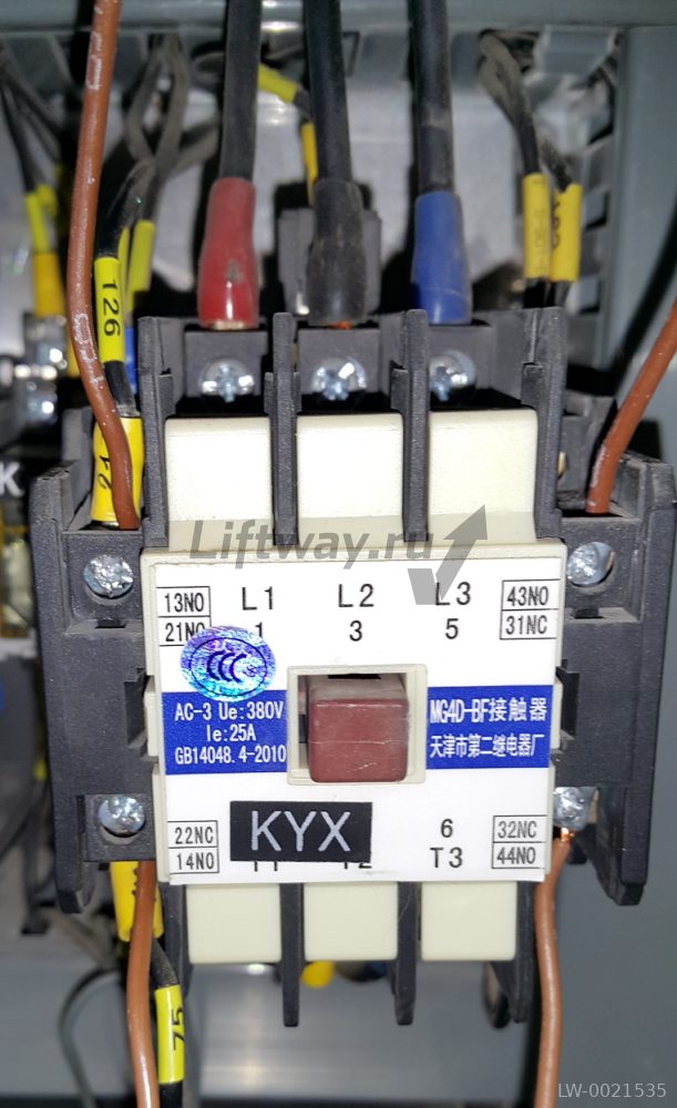 Контактор MG4D-BF 2но+2нз АС3 Ue380V Ie25A питание катушки 110Vdc