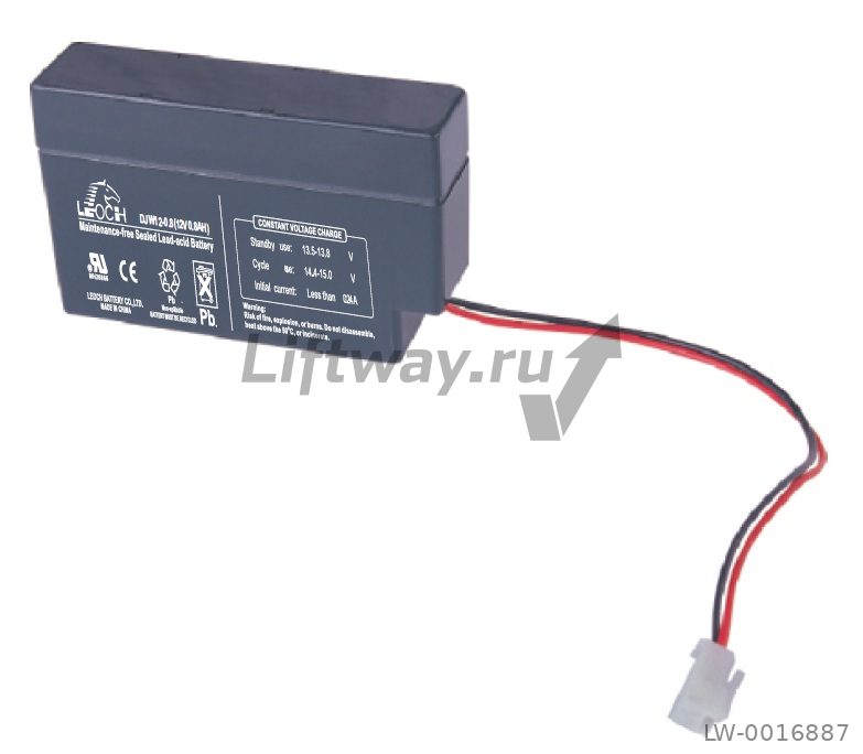 Аккумуляторная батарея 12В / 0,8Ач (провод с разъемом VHR-2N)