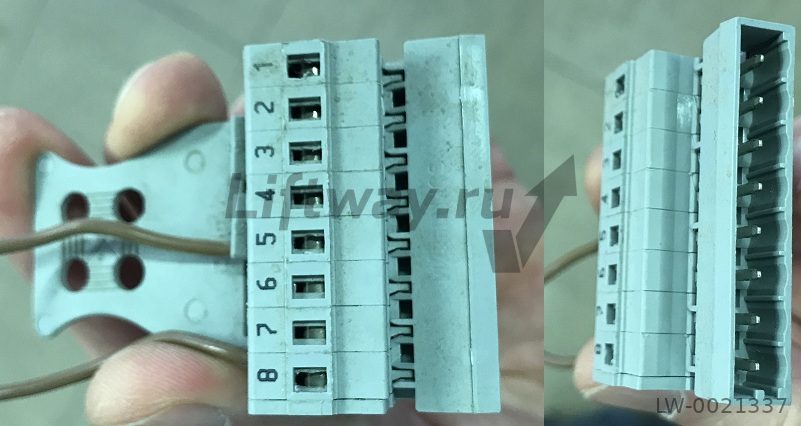 Разъем 8 pin "папа" с пластиной