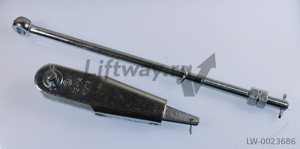 Коуш (подвеска каната) тип 14 UM D12-14мм L1=698мм L2=500mm L3=150mm M20 без несущей пружины