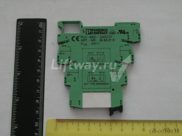 Монтажная панель в сборе с реле PLC-BSC 24DC/21 Uin=24V