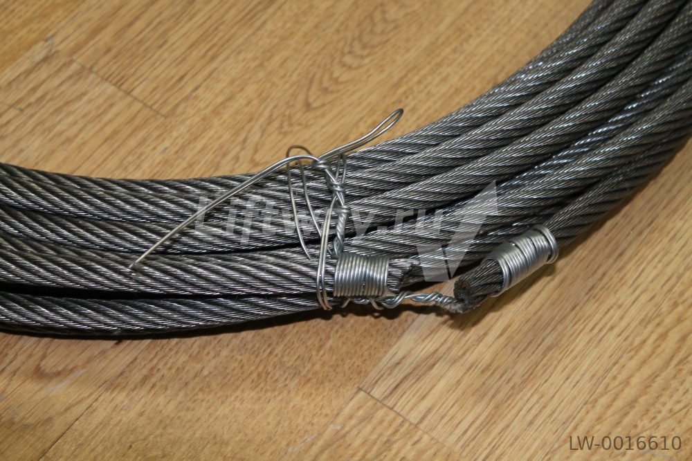Канат стальной 10,0 мм DIN 3062 грузолюдской 8x19S-FC sZ 1570 Н/мм2 (Россия)