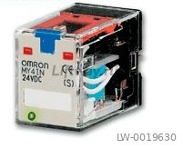 Реле 5А, 4 переключающих контакта, с диодом, LED, 12В (DC)