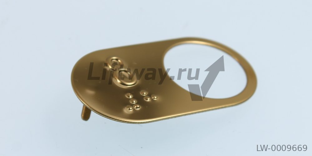 Чиклет полированный овальный латунь "8" для XIZI OTIS с Брайлем с винтом
