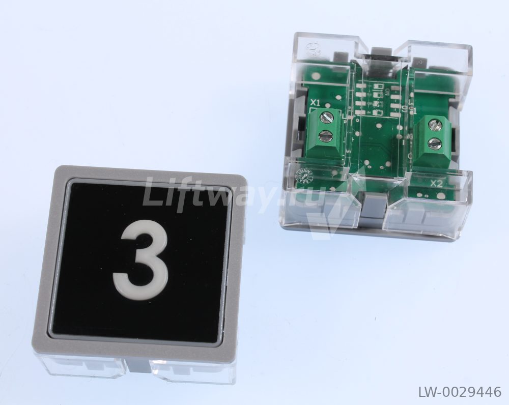 Кнопка приказа "3" тип MB/VS 1C 24V синяя подсветка