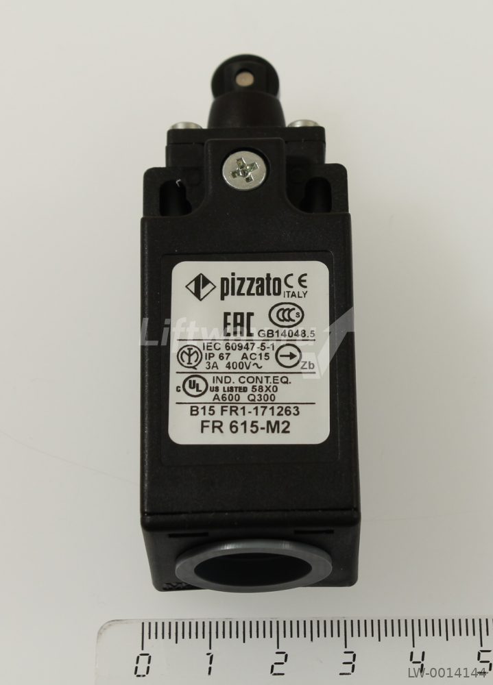 Концевой выключатель Pizzato FR-615-M2 (пластиковый ролик 11 мм.), 1НО+1НЗ