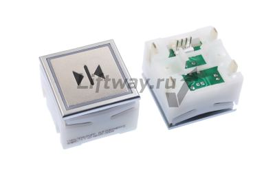 Кнопка "ЗАКРЫТИЕ" Thyssen KT40 STEP C 40х40мм (Европейский вариант) красная подсветка, гладкая