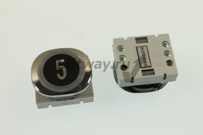 Кнопка приказа "5" черная F6-LENS